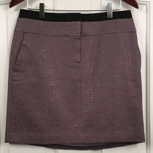 Loft Brown Textured Skirt